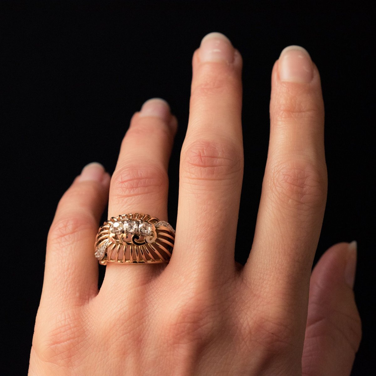 Dome Ring With Gold And Diamonds-photo-4