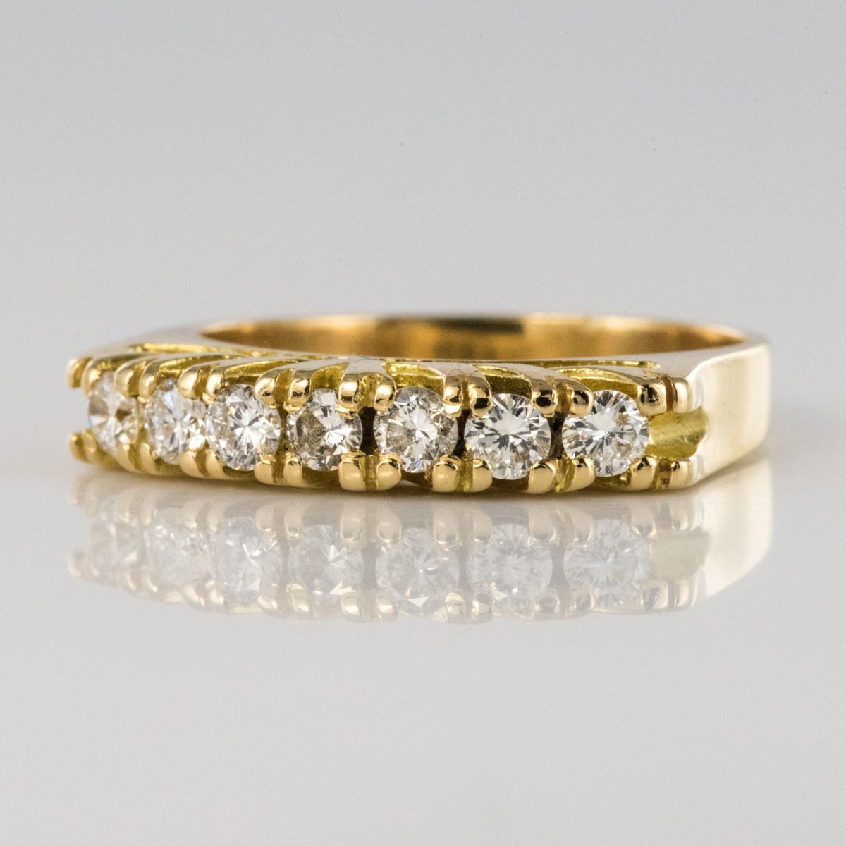 Yellow Gold Diamond Garter Ring-photo-3