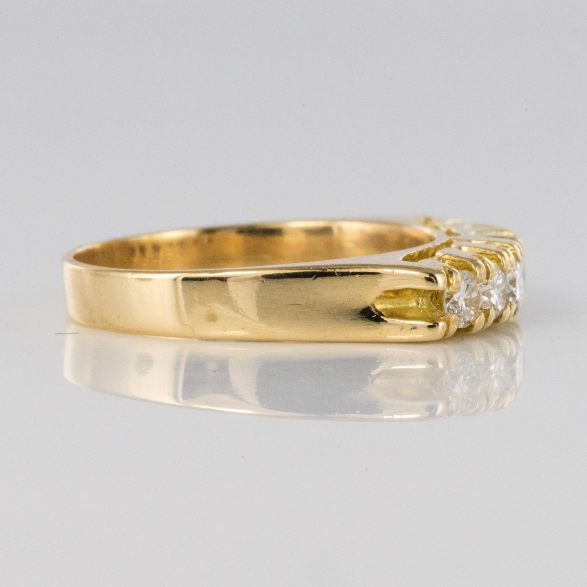 Yellow Gold Diamond Garter Ring-photo-5
