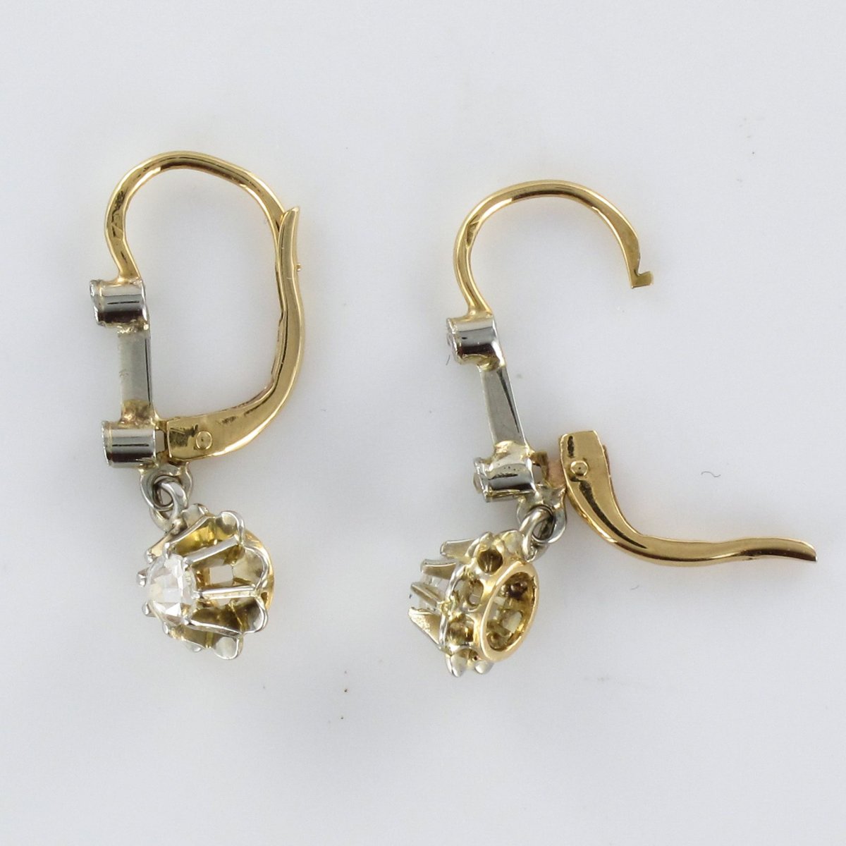 Antique Rose Cut Diamond Earrings-photo-5