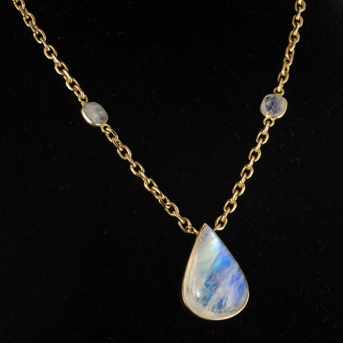Collier Labradorite Et Or-photo-5