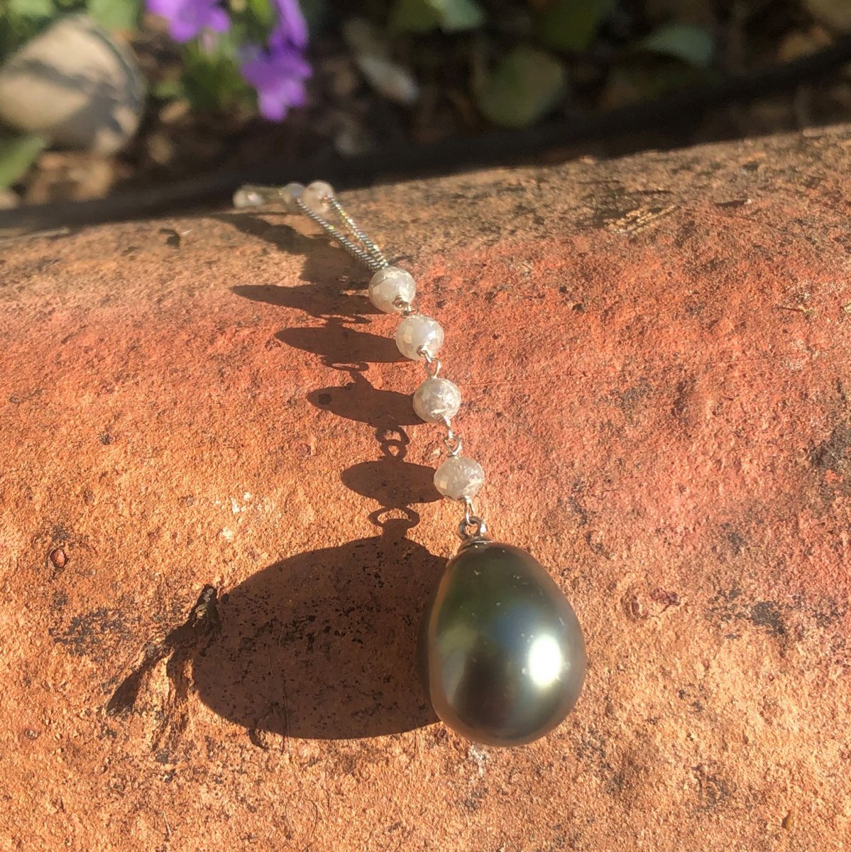 Tahitian Pearls And Diamond Pearls Necklace-photo-3