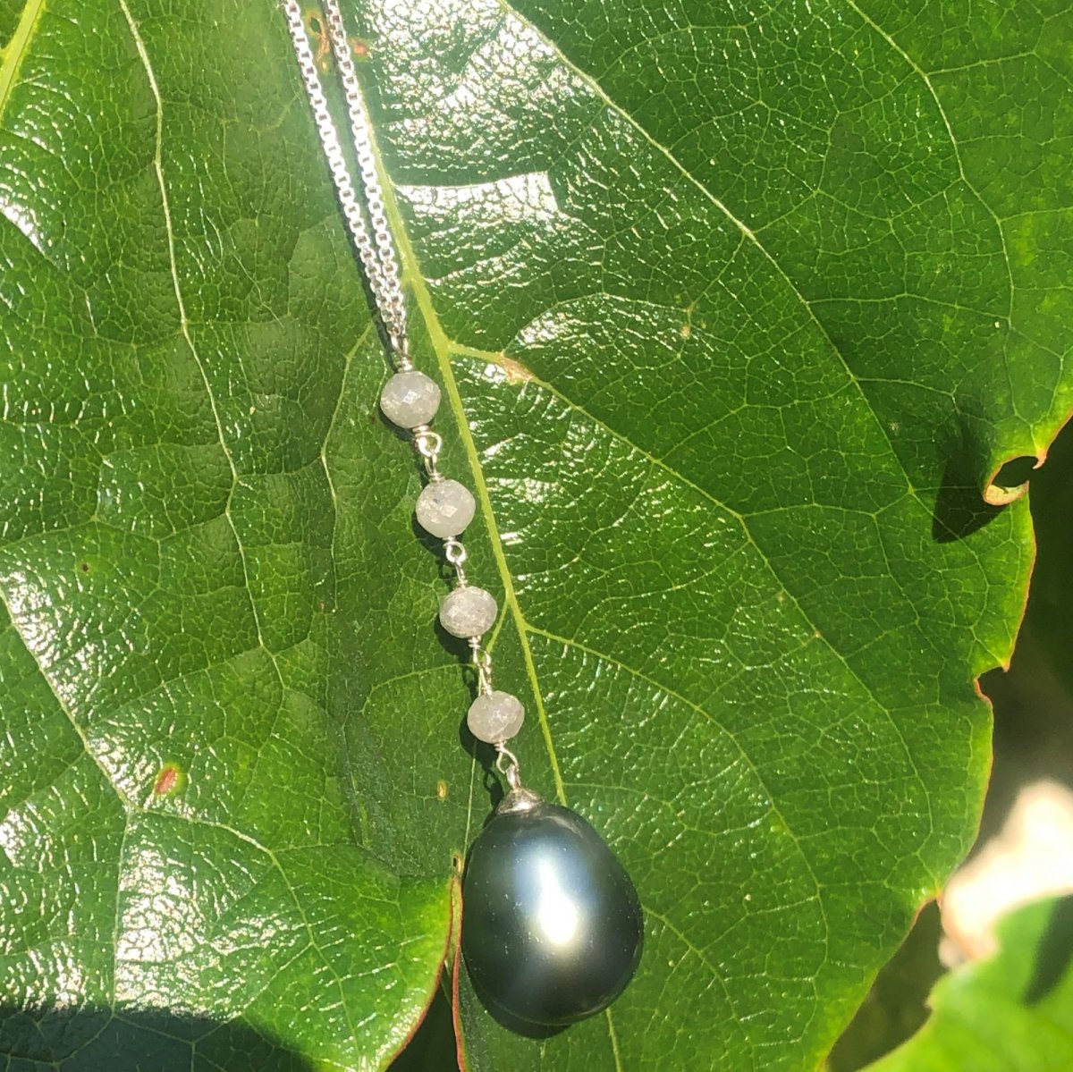 Tahitian Pearls And Diamond Pearls Necklace-photo-5