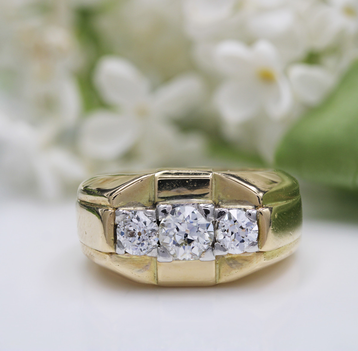 Bague Tank Jonc 3 Diamants-photo-3