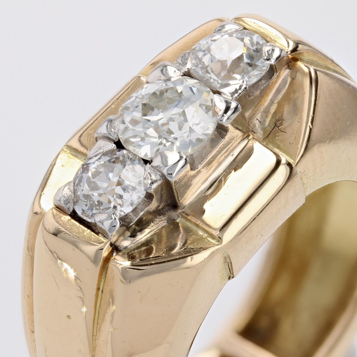 Bague Tank Jonc 3 Diamants-photo-4