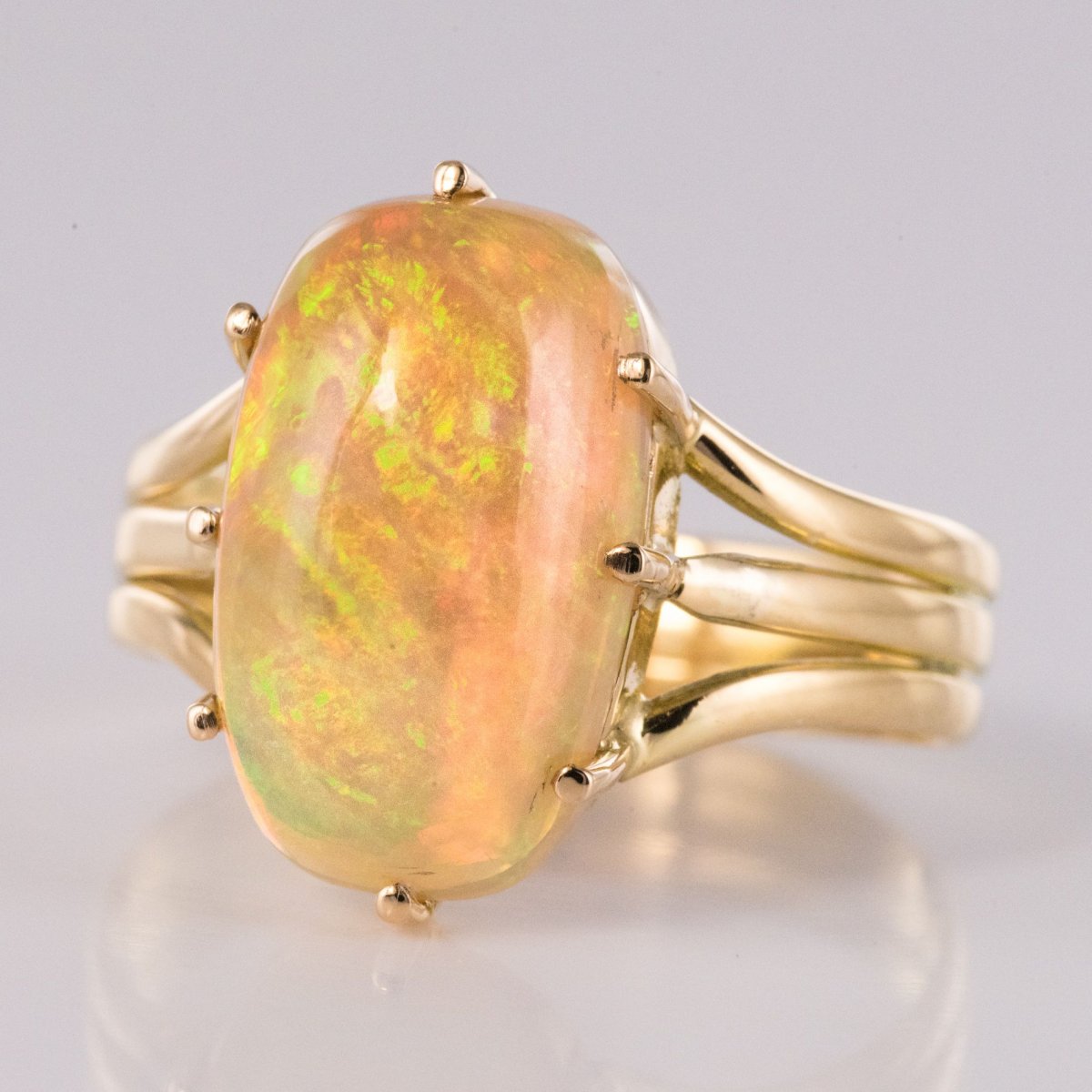 Old Australian Opal And Gold Ring-photo-3