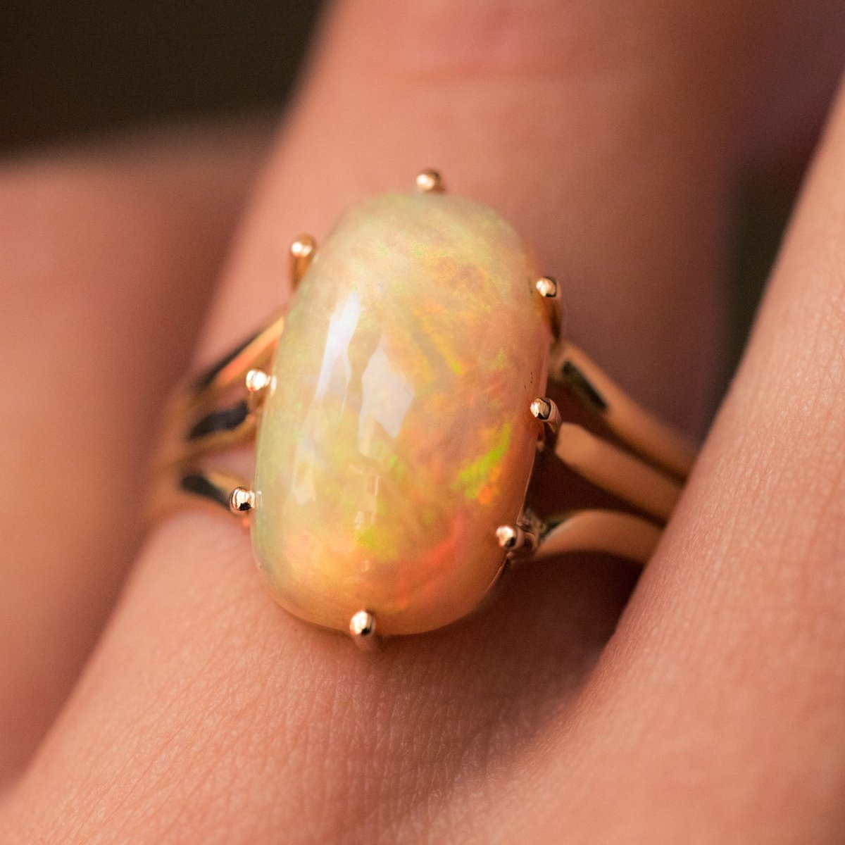 Old Australian Opal And Gold Ring-photo-4