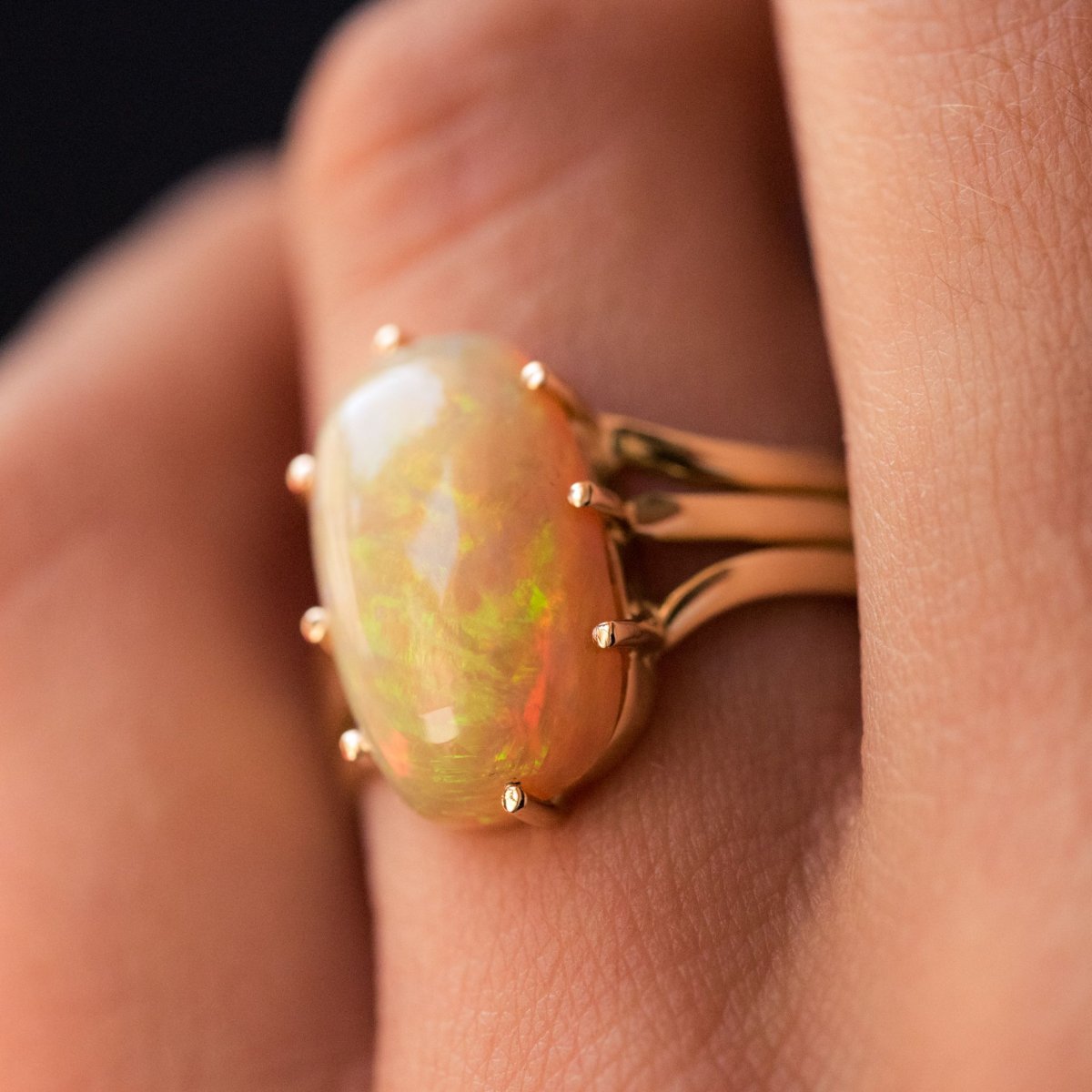 Old Australian Opal And Gold Ring-photo-6