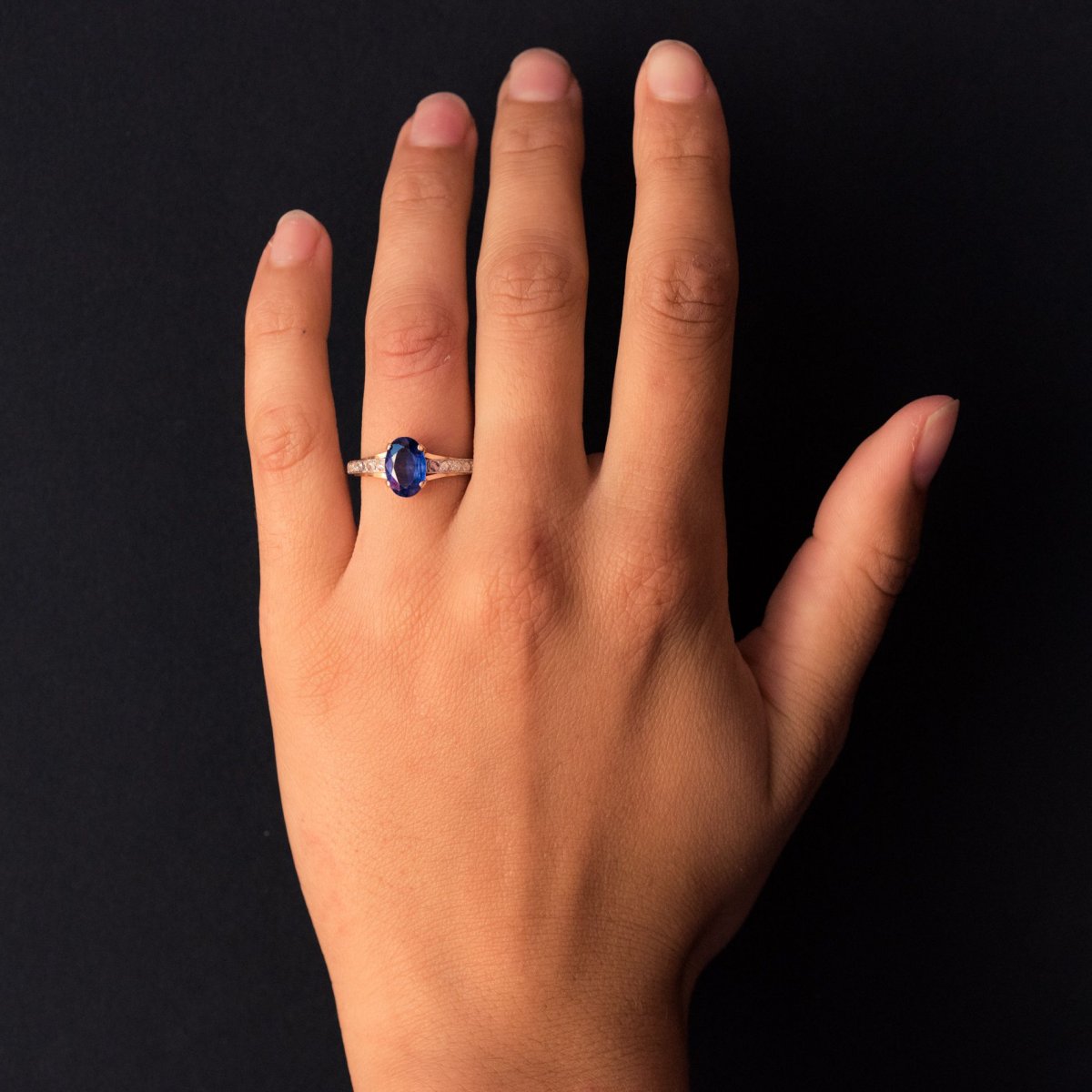 Old Sapphire Diamond Ring-photo-2