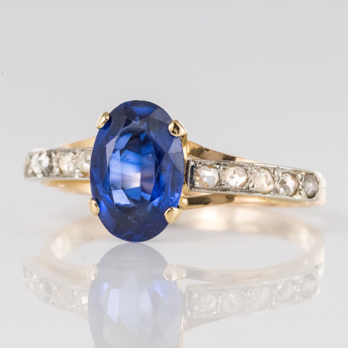 Old Sapphire Diamond Ring-photo-3