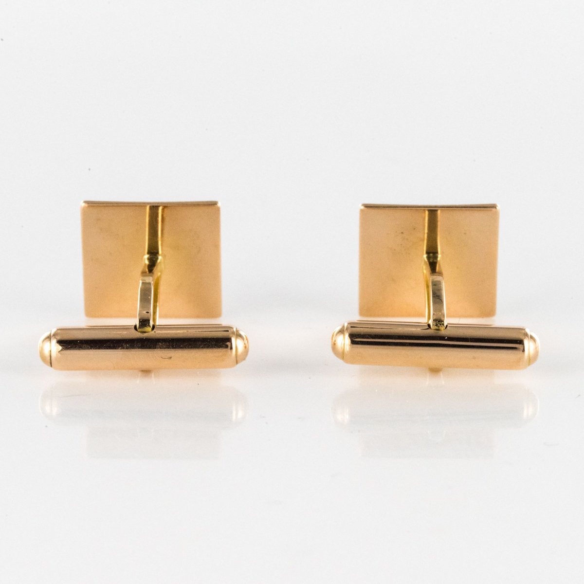 Vintage Chiseled Gold Cufflinks-photo-3