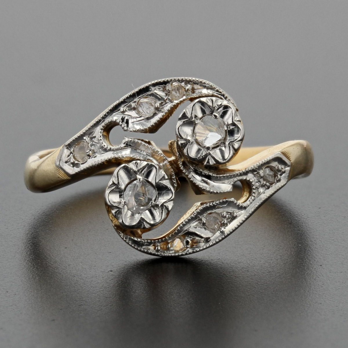 Old Belle Epoque Diamond Ring-photo-3