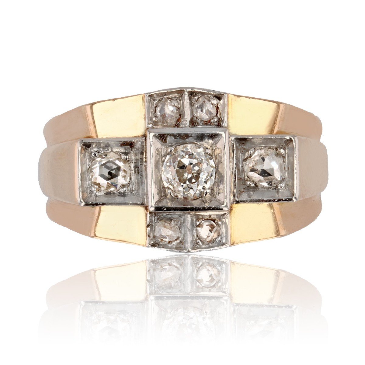Tank Diamond Bridge Ring