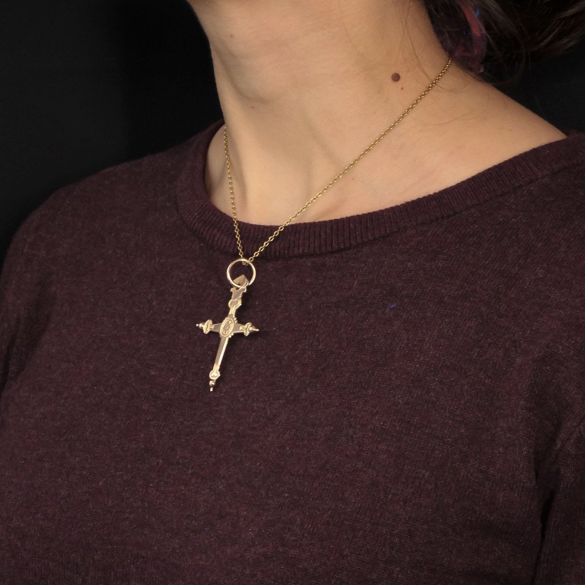 Old Cross Jeannette In Gold-photo-2