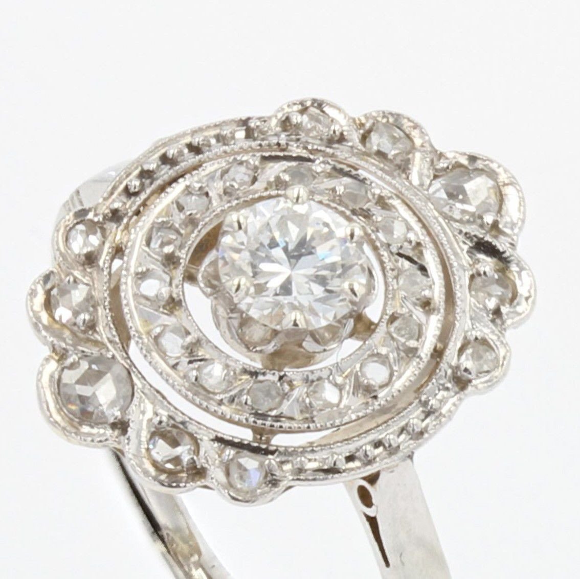 Old Art Deco Diamond Ring-photo-3