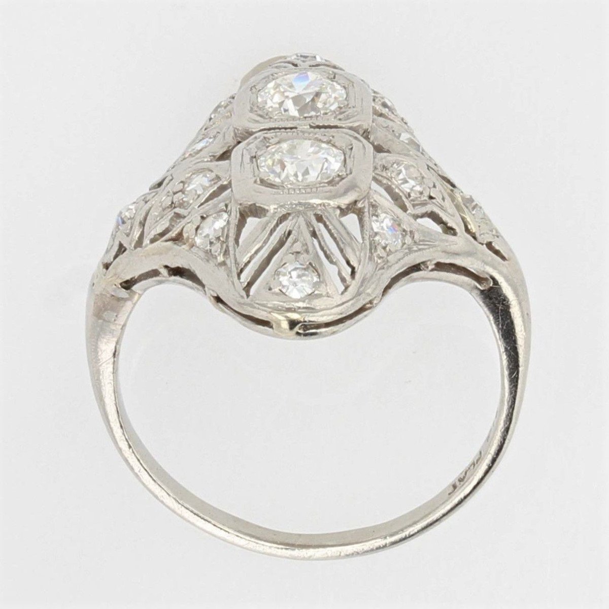 Art Deco Openwork Diamond Ring-photo-6