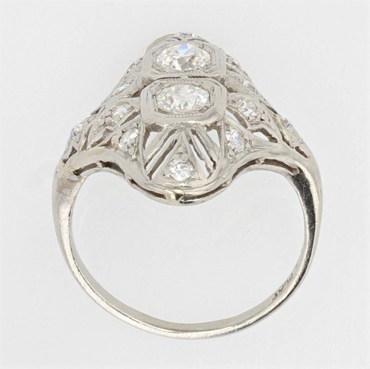 Art Deco Openwork Diamond Ring-photo-8