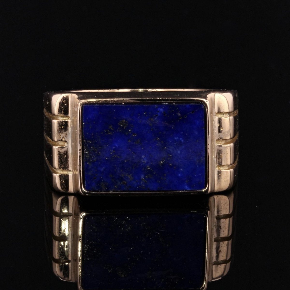 Gold And Lapis Lazuli Signet Ring-photo-3
