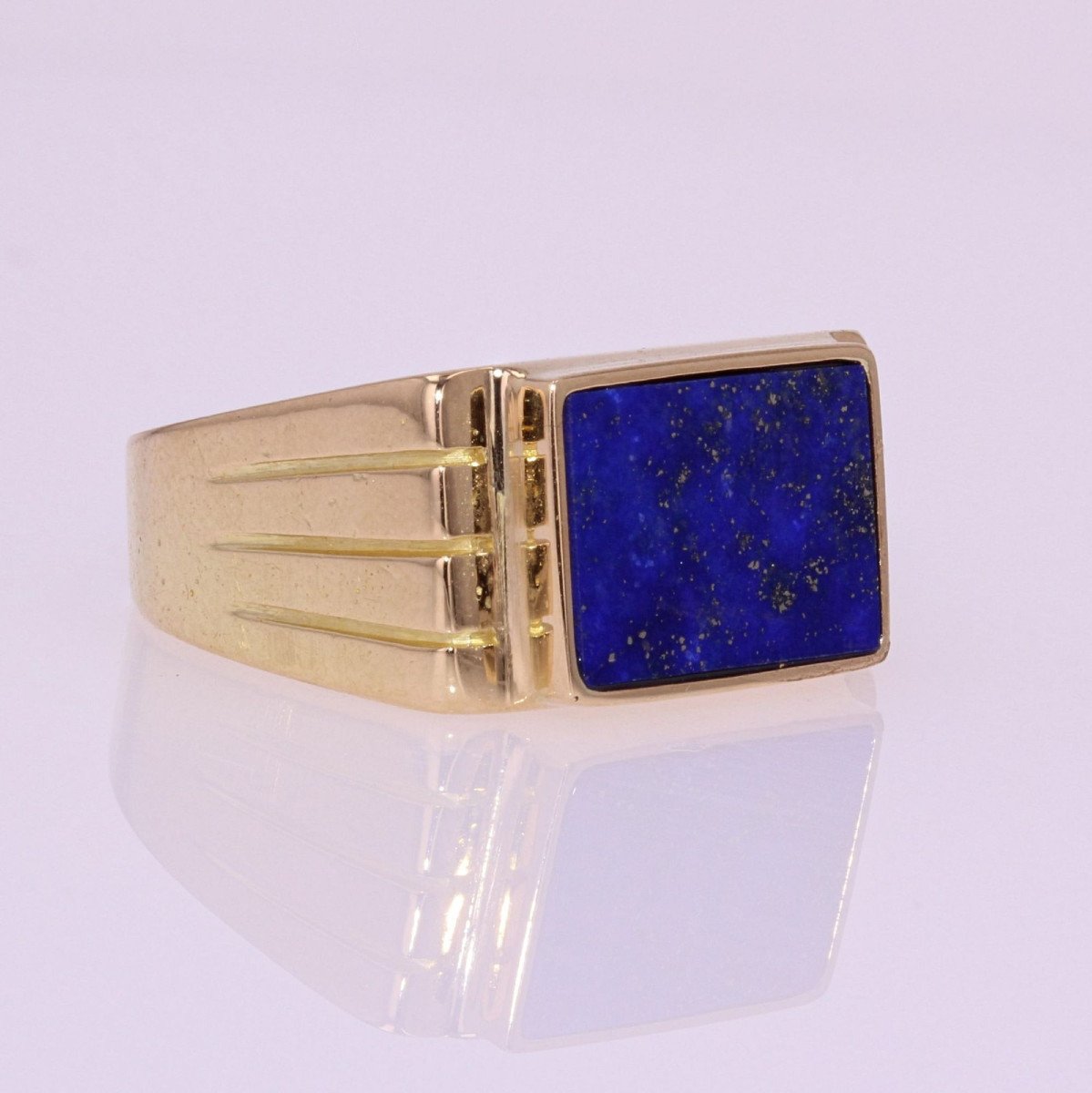 Gold And Lapis Lazuli Signet Ring-photo-3