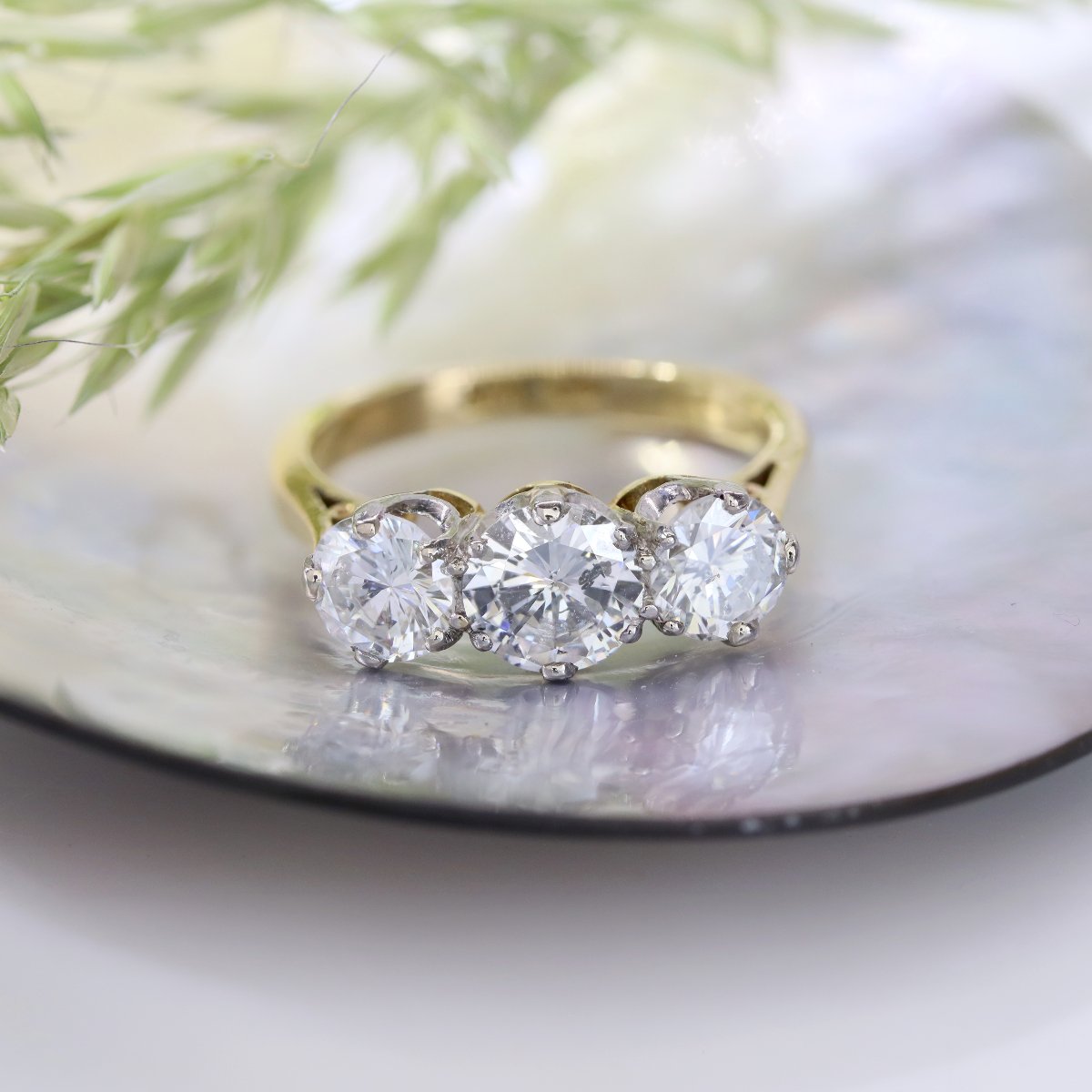 Bague Ancienne Diamants En Jarretière-photo-3