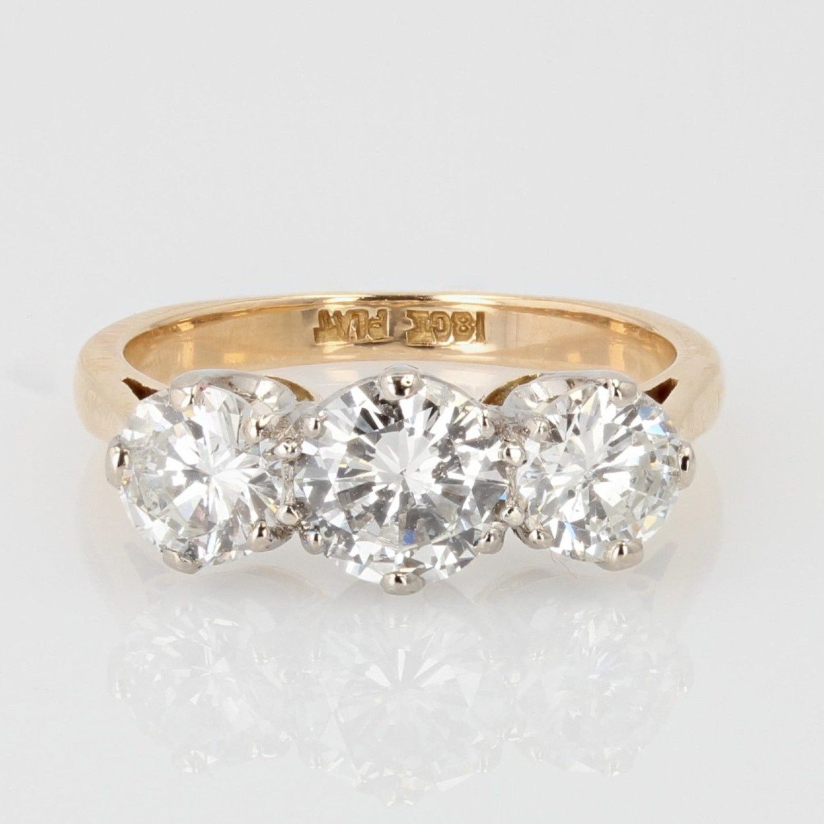 Bague Ancienne Diamants En Jarretière-photo-8