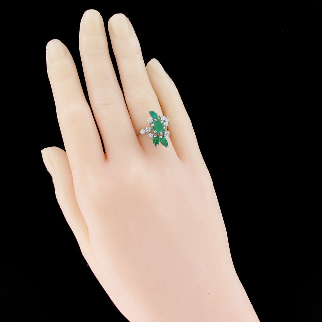 Vintage Emeralds And Diamonds Ring-photo-2