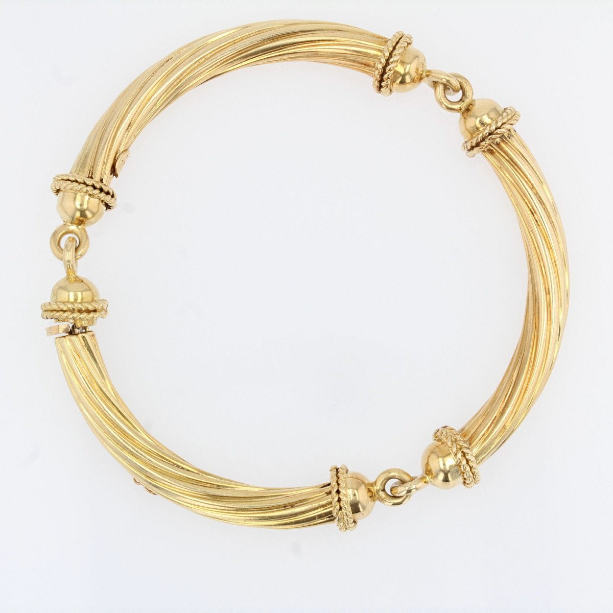 Bracelet En Or Jonc Articulé-photo-5