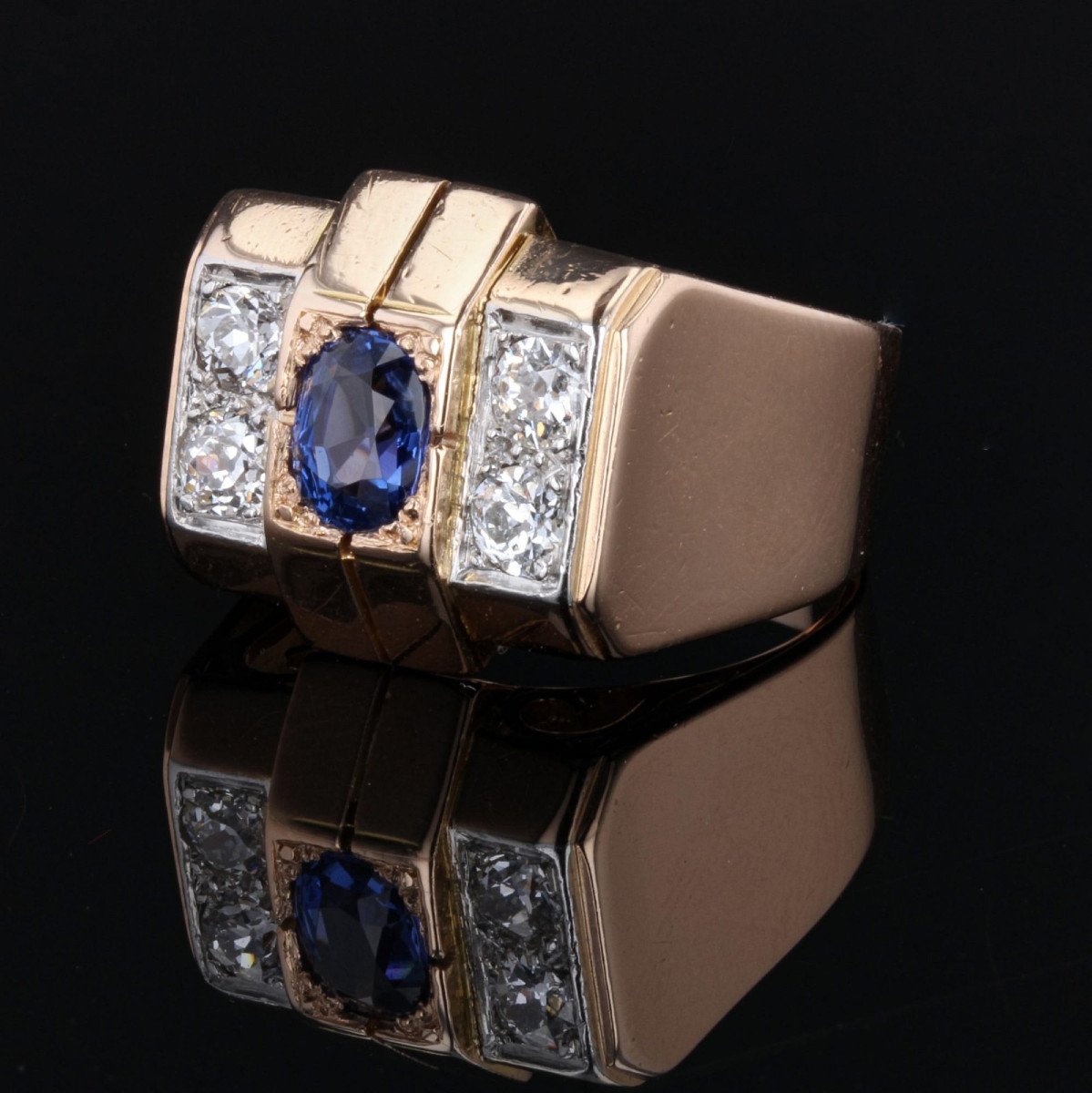 Tank Sapphire Diamond Ring-photo-4
