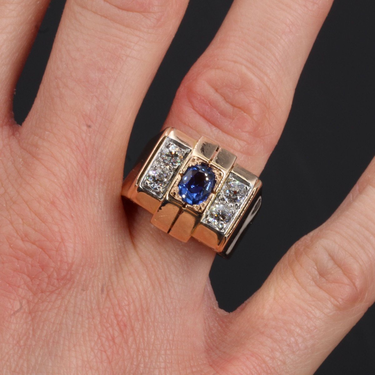 Tank Sapphire Diamond Ring-photo-1