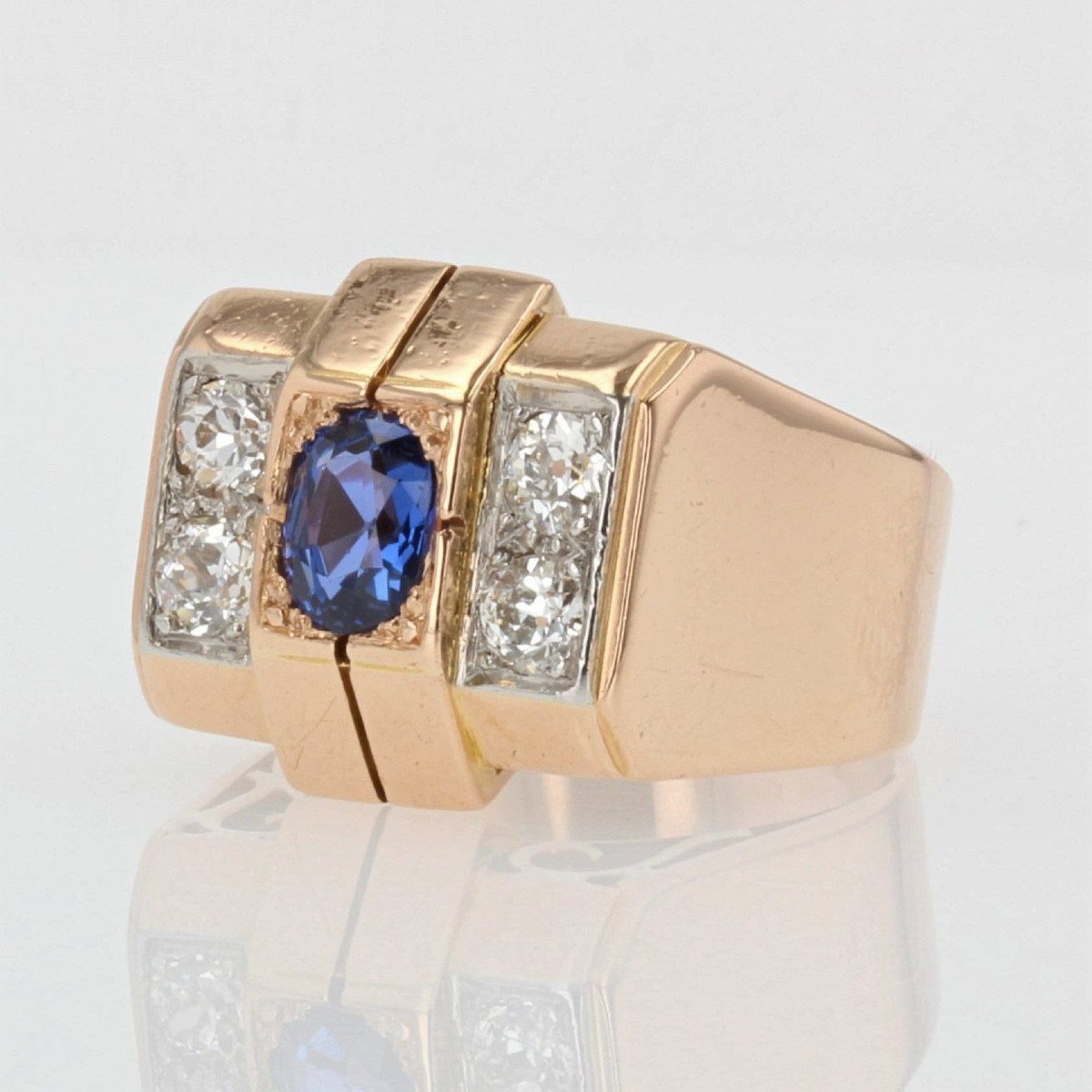 Tank Sapphire Diamond Ring-photo-2