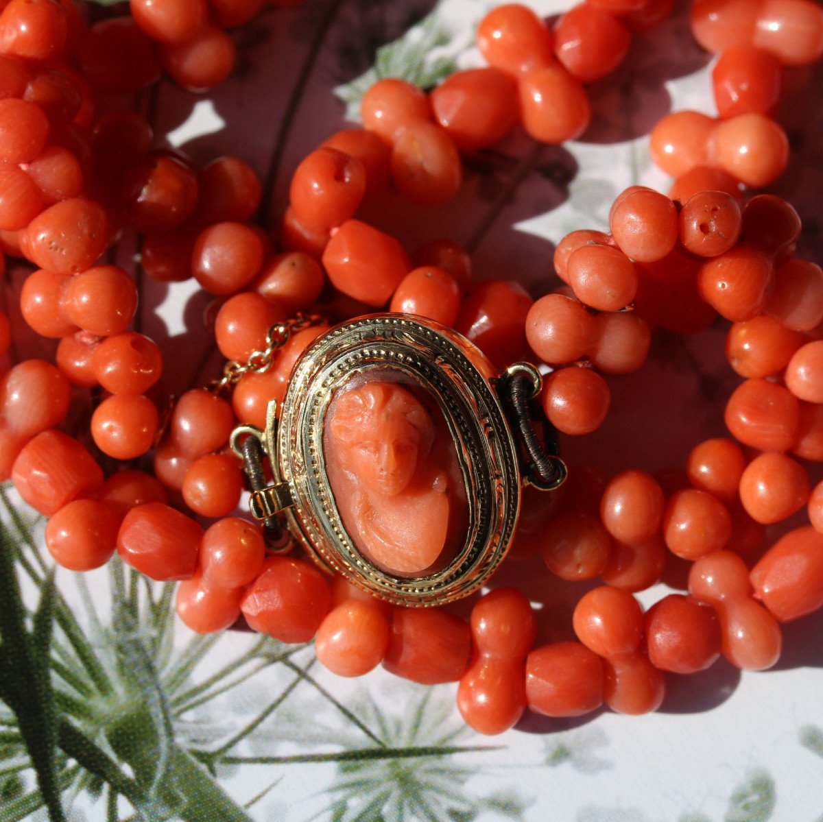 Collier Ancien En Corail-photo-6