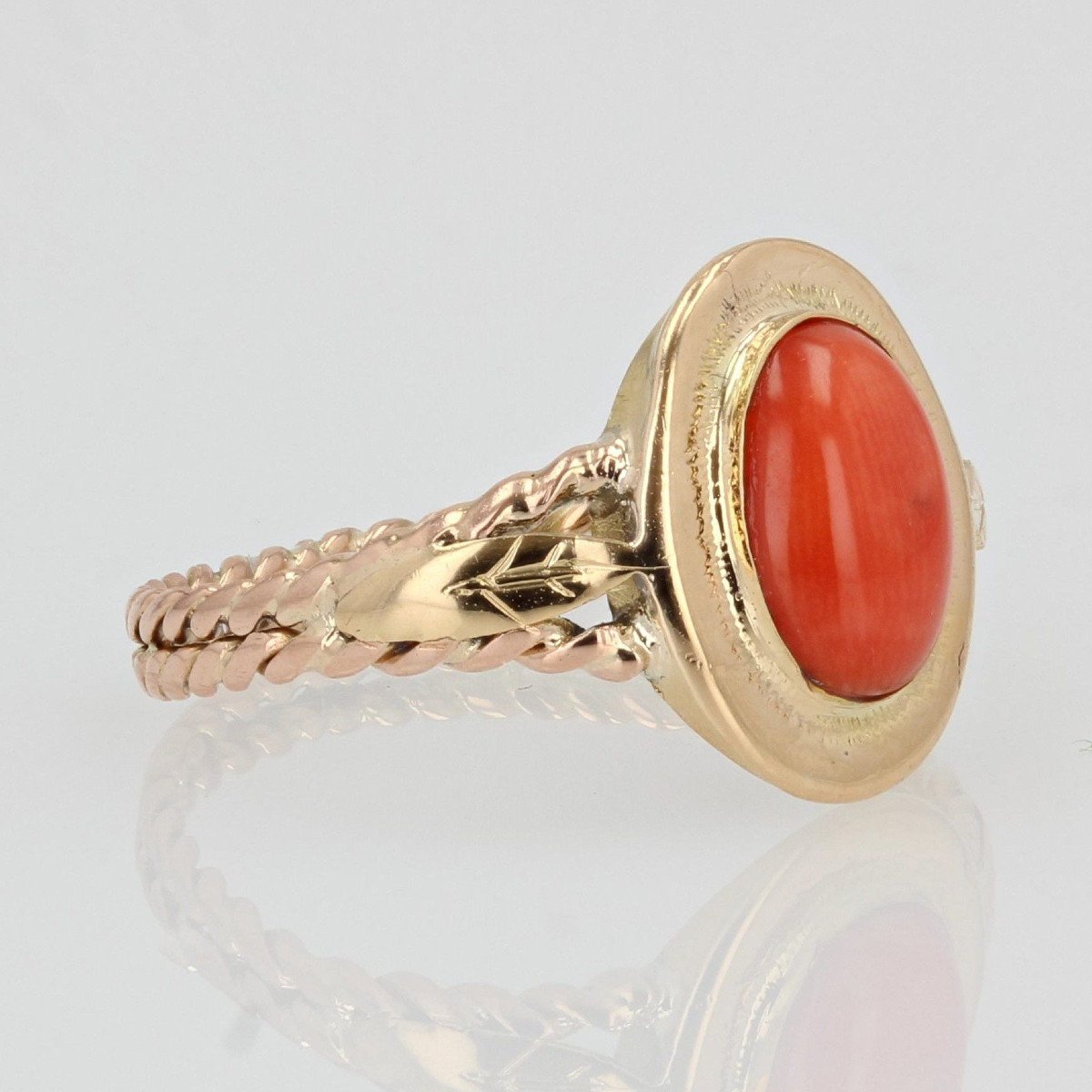 Bague Ancienne Corail-photo-1