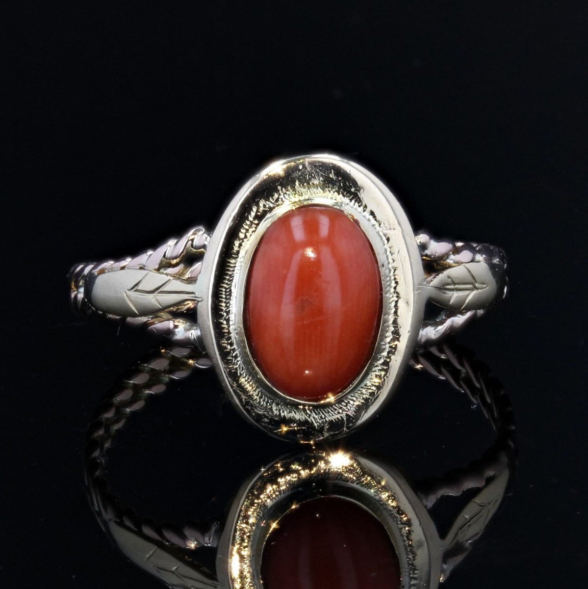 Bague Ancienne Corail-photo-6