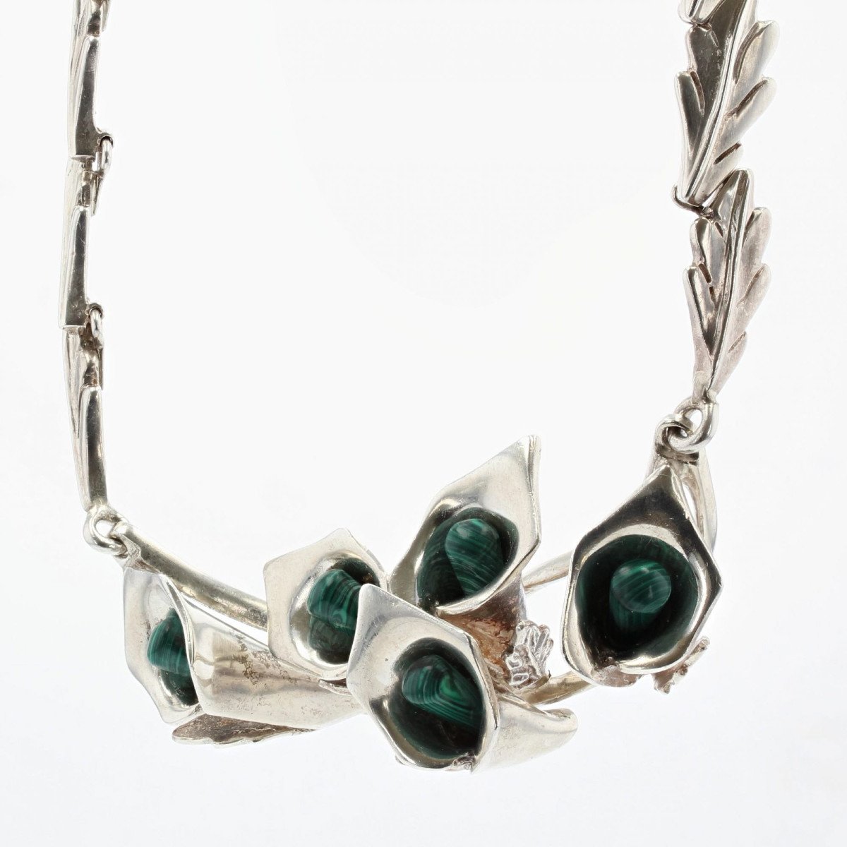 Silver And Malachite Set-photo-2