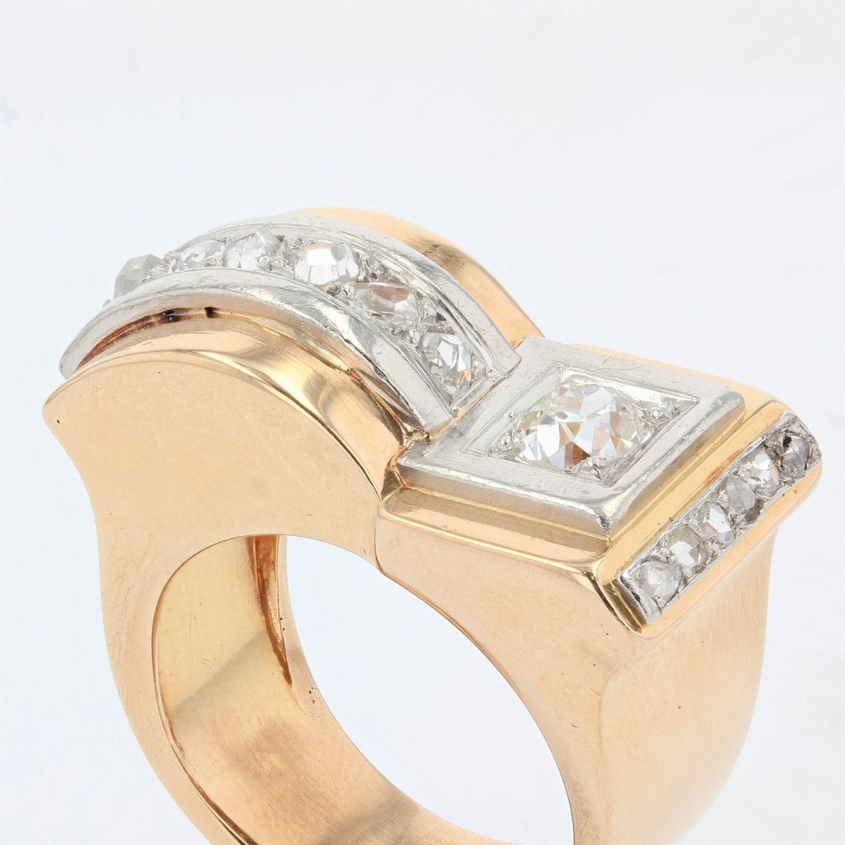 Bague Tank Diamants Asymétrique-photo-3