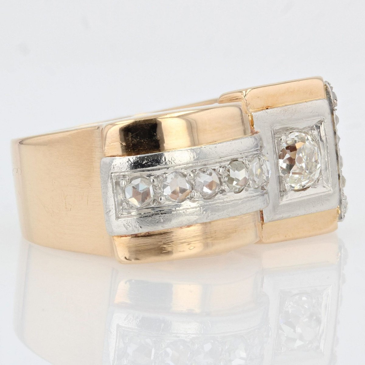 Bague Tank Diamants Asymétrique-photo-4