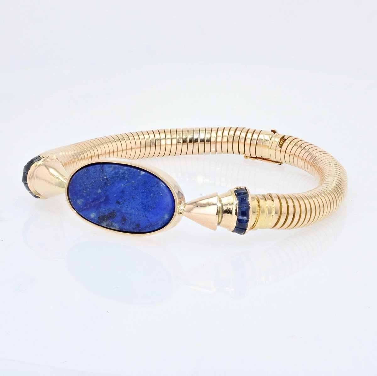 Tubogaz Lapis Lazuli And Sapphires Bracelet-photo-3