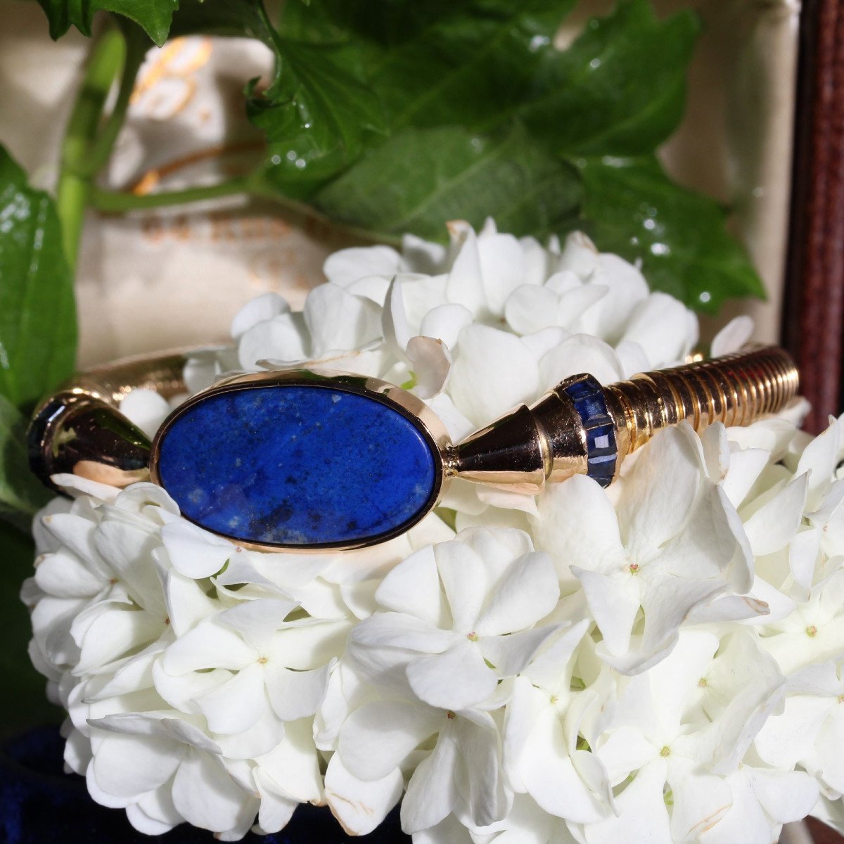 Tubogaz Lapis Lazuli And Sapphires Bracelet-photo-4