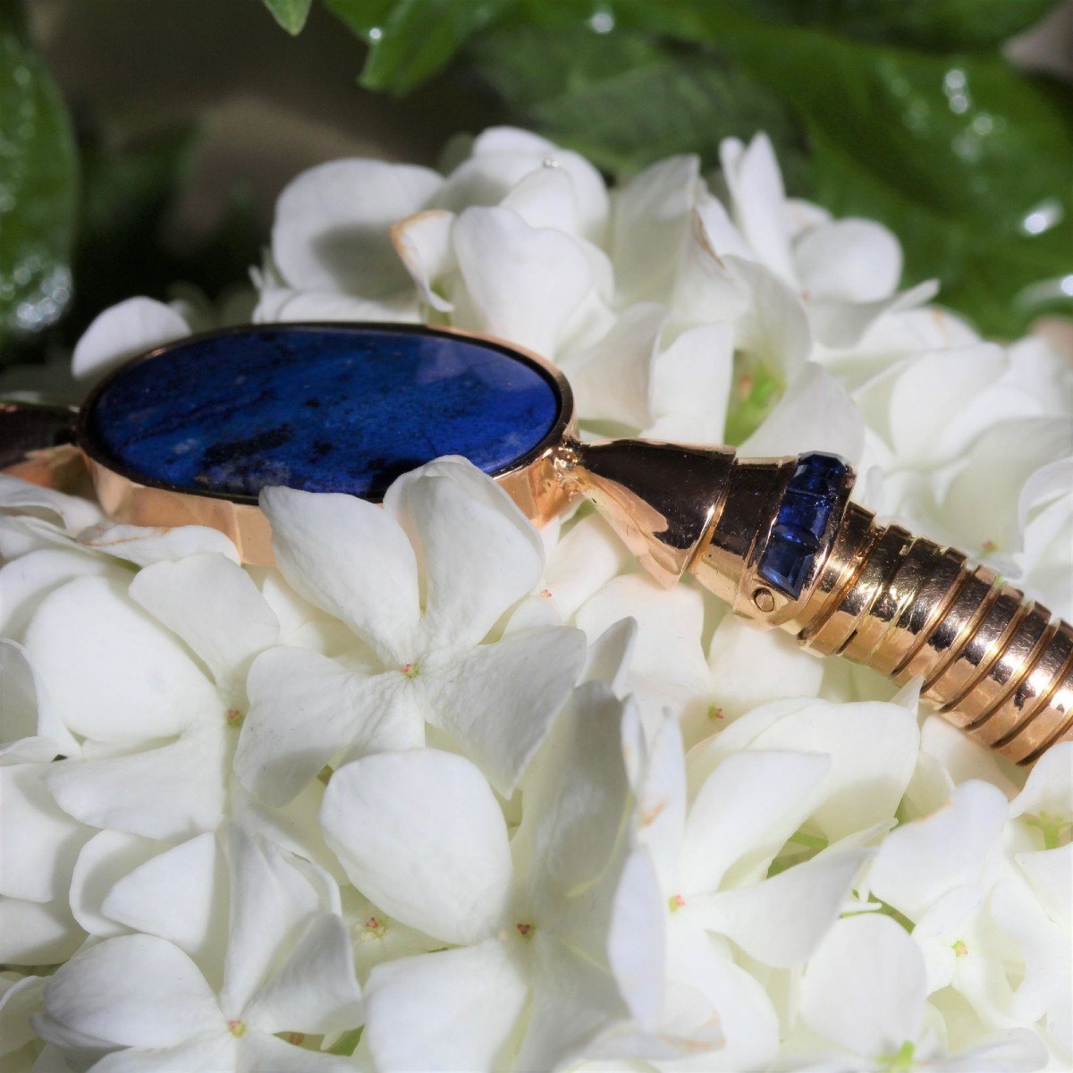 Tubogaz Lapis Lazuli And Sapphires Bracelet-photo-5