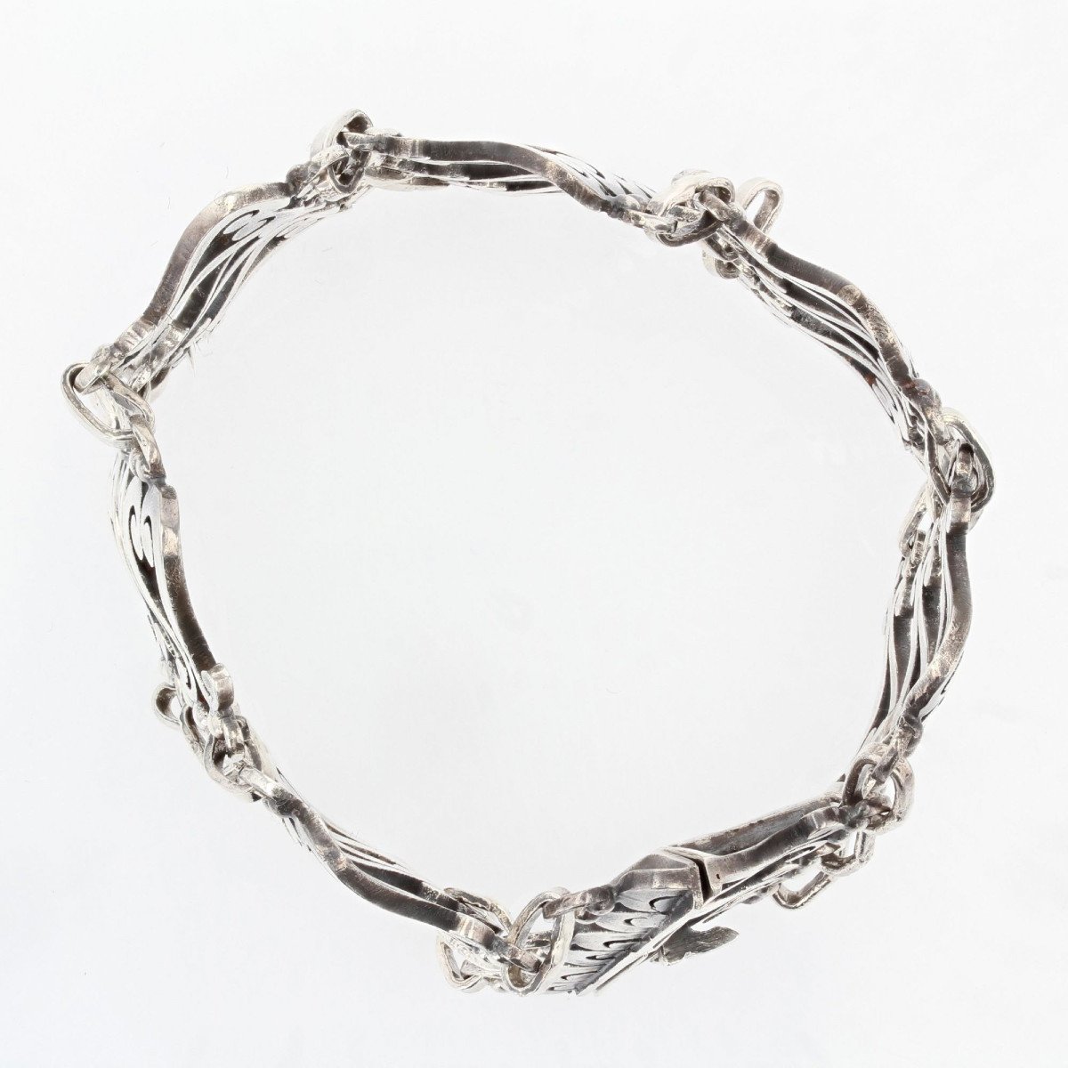 Bracelet Manchette En Argent-photo-5