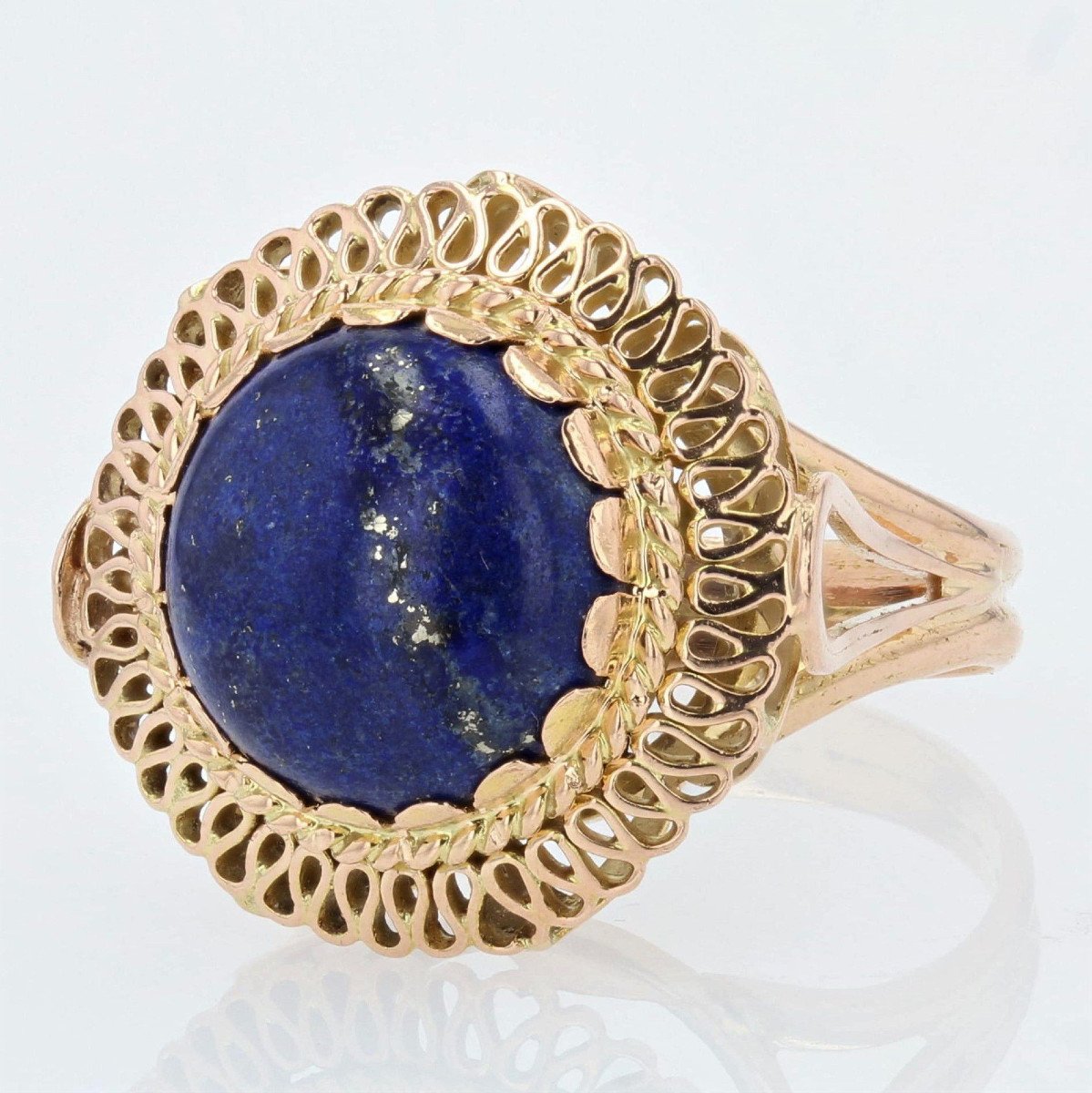 Bague Vintage Lapis Lazuli Et Or-photo-2