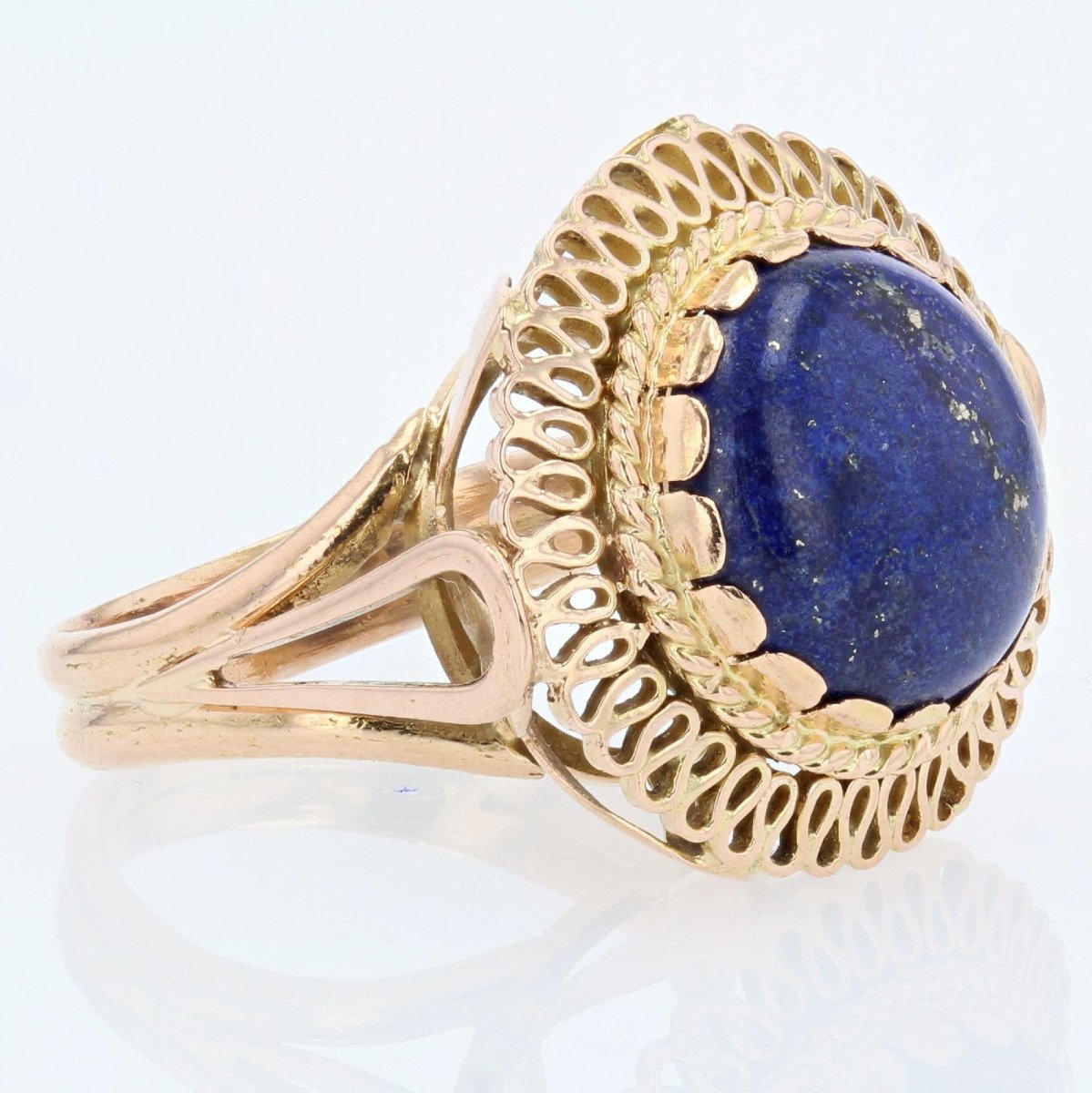 Vintage Lapis Lazuli And Gold Ring-photo-4