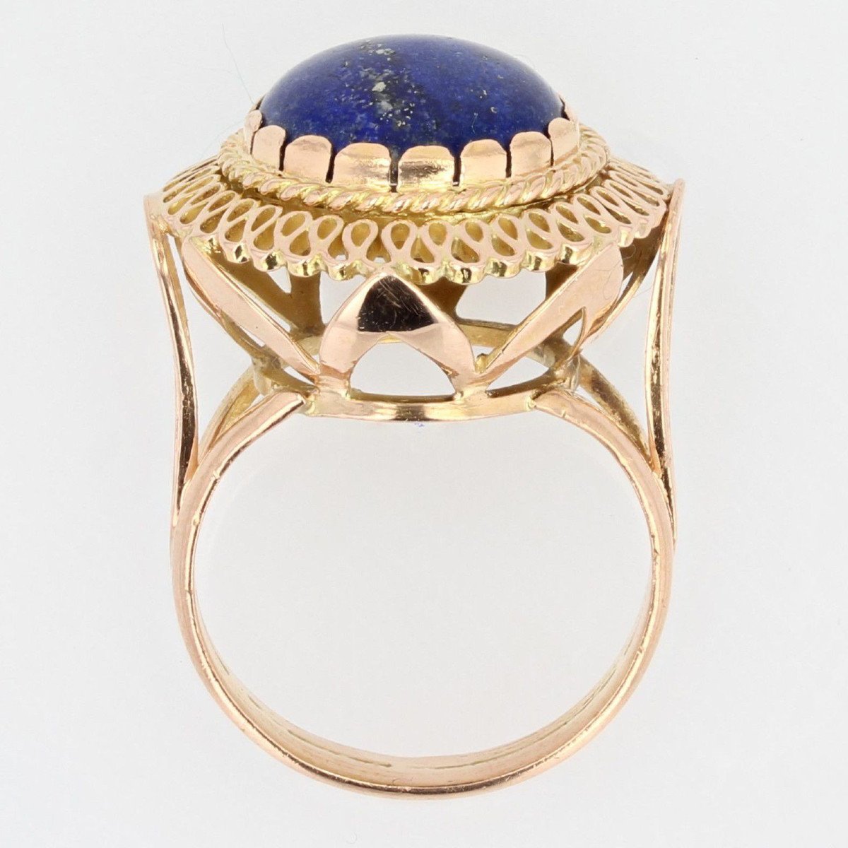 Vintage Lapis Lazuli And Gold Ring-photo-6