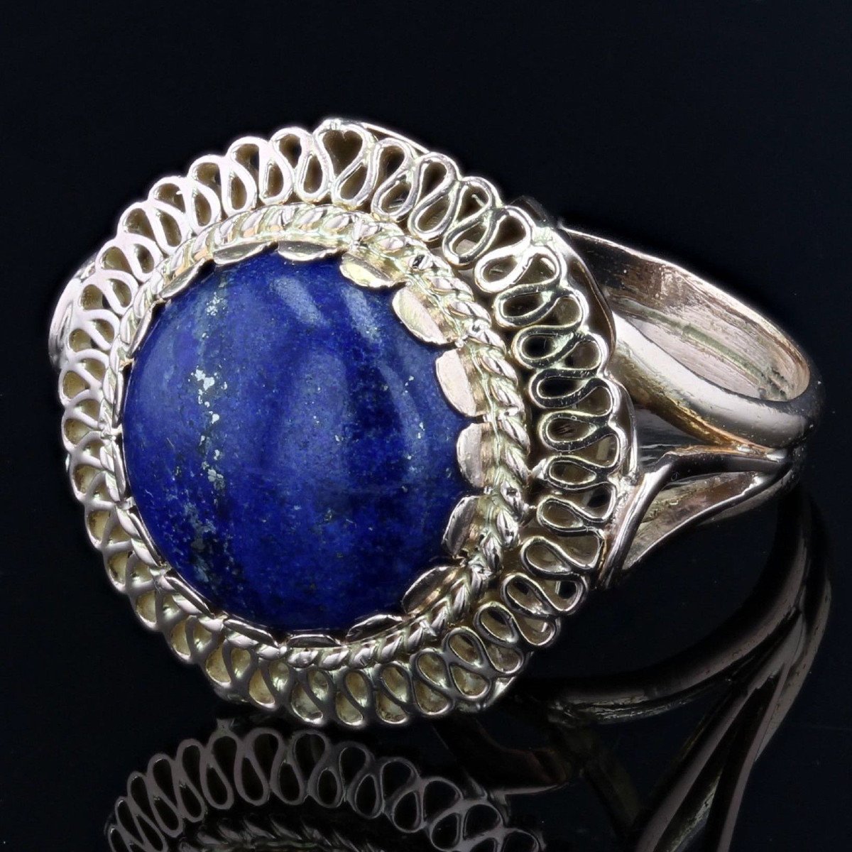 Vintage Lapis Lazuli And Gold Ring-photo-2