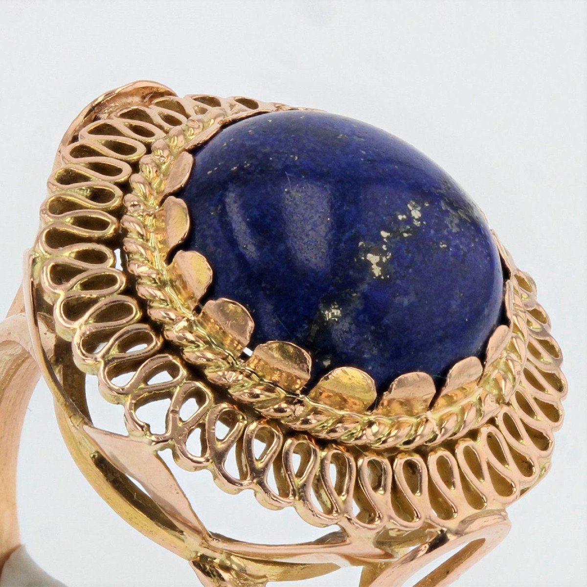 Vintage Lapis Lazuli And Gold Ring-photo-5