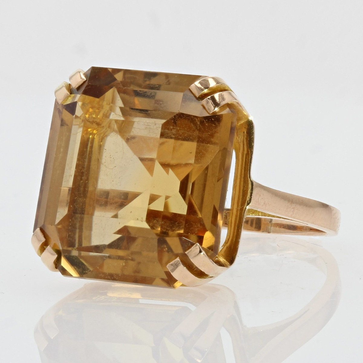 Citrine And Vintage Gold Ring-photo-3