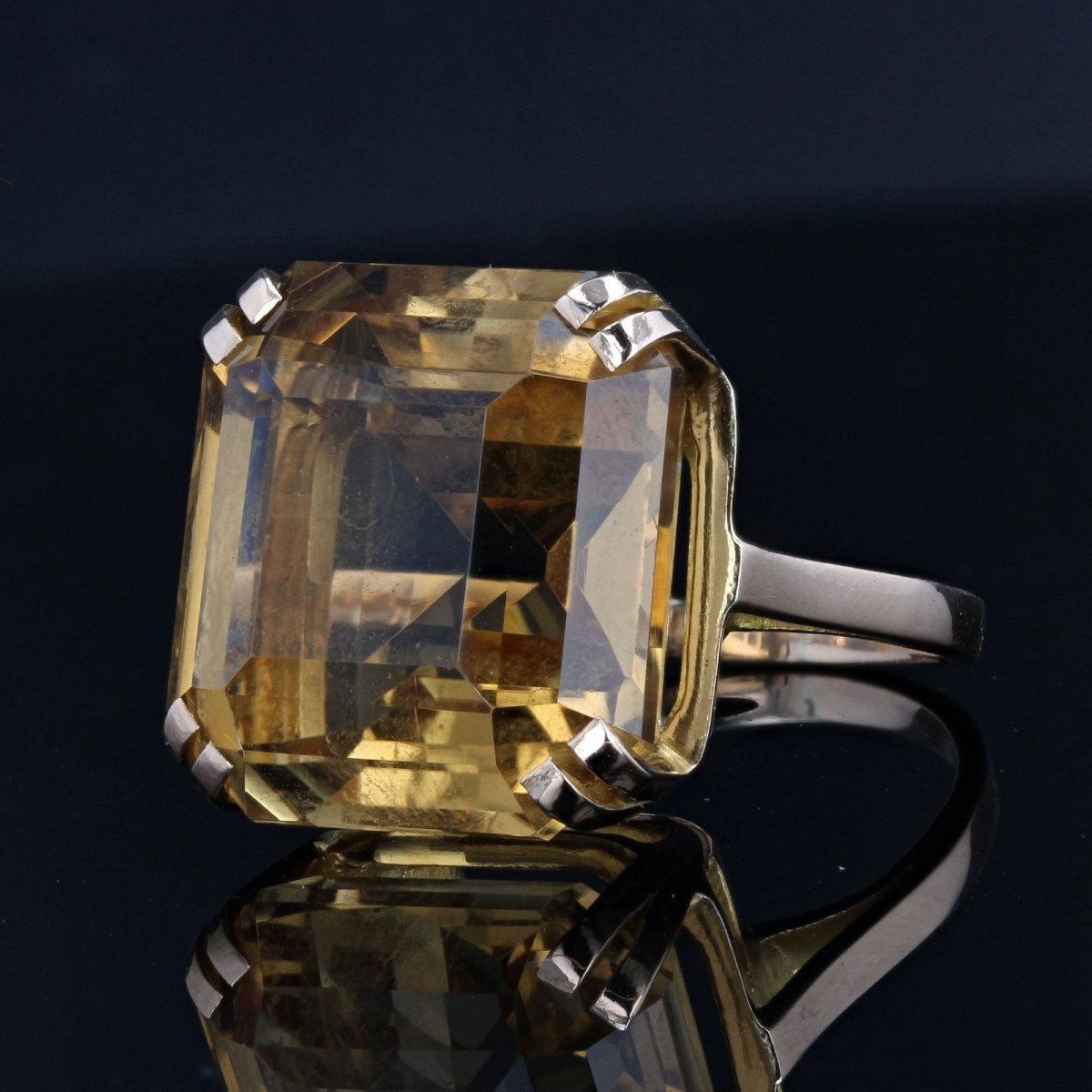 Citrine And Vintage Gold Ring-photo-4