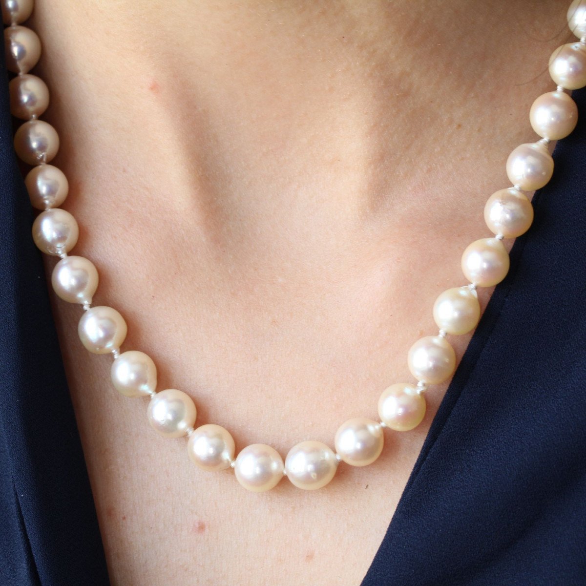 Necklace Of Baroque Cultured Pearls And Its Ancient Clasp-photo-4