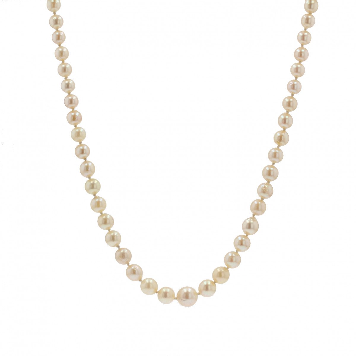Collier En Chute De Perles à l'Orient Crème Nacré