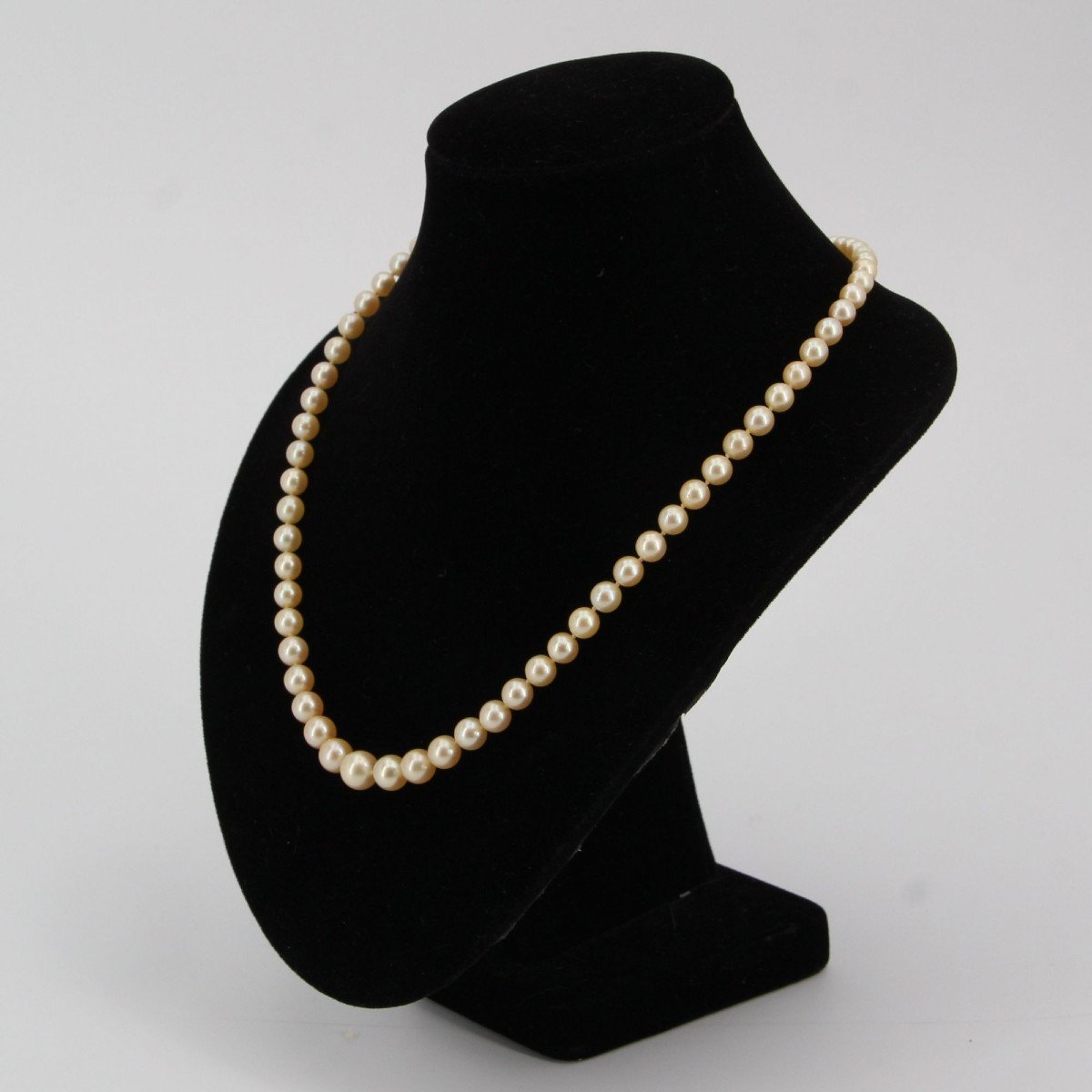 Necklace Falling Golden Cultured Pearls-photo-4